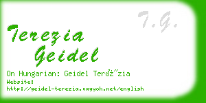 terezia geidel business card